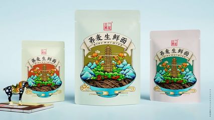 荞麦生鲜面特产农产品包装设计