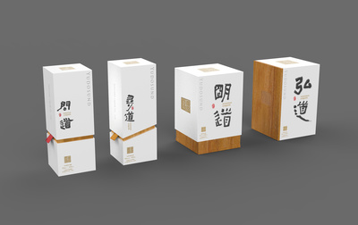 国风潮牌白酒-元道上德系列包装包装设计