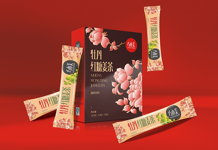 巧小美品牌牡丹红糖姜茶包装设计|包装|平面|易辰品牌设计 - 原创设计作品 