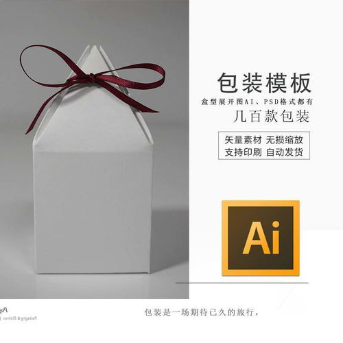 产品包装模板产品礼盒纸盒子平面图展开图矢量ai设计素材源文件
